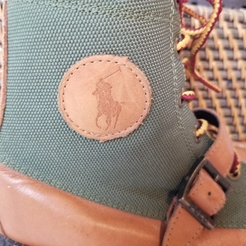 Polo Ralph Lauren Ranger Hi II Leather Textile Lace-Up Buckle Outdoor Boot